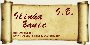 Ilinka Banić vizit kartica